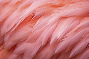 AI generated Flamingo Feather background. AI Generated photo