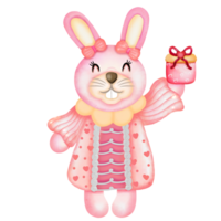 Rabbit in love, valentine day png