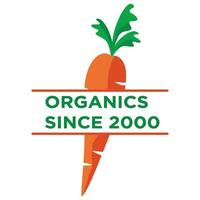 free vector carrot logo template, organic logo template