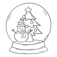 Decoration of christmas line drawing png