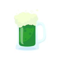 cerveza en un vaso con cerveza espuma S t. patrick's día celebracion elementos png