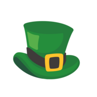 A green top hat with a gold belt. Elements for st.patrick's day festival png