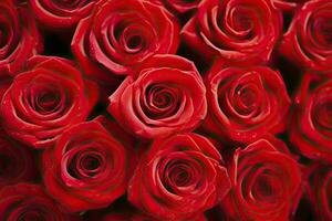 AI generated Red Rose Background for Valentine's Day. AI Generated photo