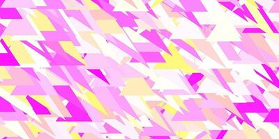 diseño vectorial de color rosa claro, amarillo con formas triangulares. vector