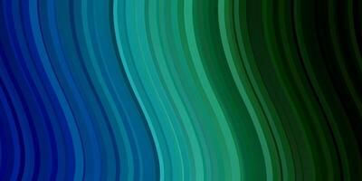 Light Blue, Green vector backdrop with bent lines.