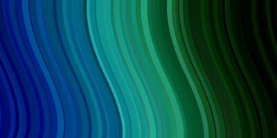 Light Blue, Green vector backdrop with bent lines.