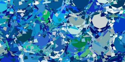 Light Blue, Green vector texture with random triangles.