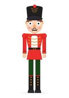 Nutcracker in Flat Style Vector Isolated on White Background