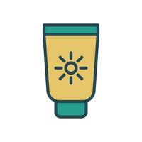 Sunscreen icon design template vector