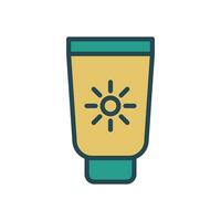 Sunscreen icon design template vector