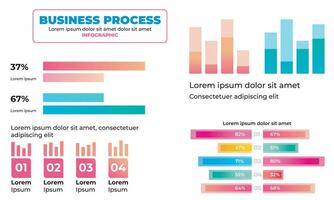 moderno presentación diapositiva plantillas. infografía elementos modelo conjunto para web, imprimir, anual reporte folleto, negocio volantes folleto márketing y publicidad modelo vector