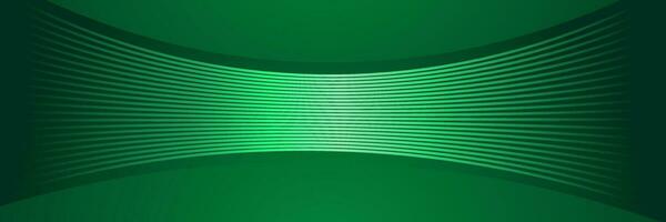 abstract business dark green wave background with glowing lines vector