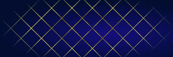 abstract futuristic dark blue  background with geometric gold lines vector