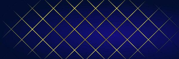 abstract futuristic dark blue  background with geometric gold lines vector