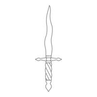 cuchillo. cuchillo icono aislado en blanco antecedentes. vector ilustración en un plano estilo.