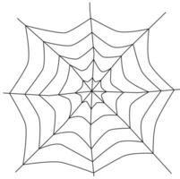 vector illustration of a web without a spider. black drawing on a white background.