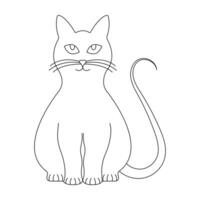 Cat. Isolated cat on white background. vector