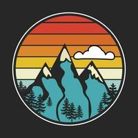 Adventure vintage mountain graphic design vector