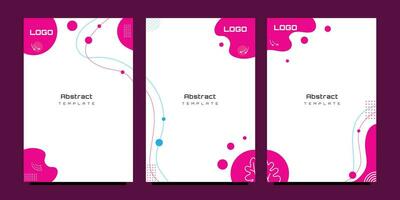 Abstract background portrait cover template vector