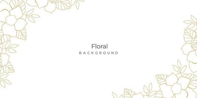 Wedding card floral background template vector