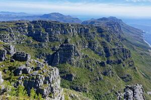 Table Mountain cliffs, Cape Town, South Africa photo