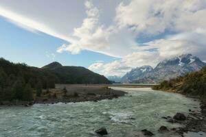 Stream, Grey Lake, Torres del Paine National Park, Chilean Patagonia, Chile photo