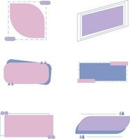 Title Box Shape Collection. With Geometric Design Style. Vector Illustration Set.