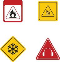 Danger Warning Attention Set. Isolated On White Background. Vector Icon