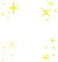 Yellow Sparkle Star With Simple Decoration. Vector Illustration Collection.