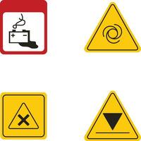 Danger Warning Attention Set. Isolated On White Background. Vector Icon