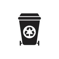 recycling bin icon vector