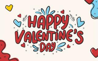 Happy Valentine's day typography vector