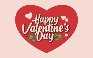 Happy Valentine's day typography vector