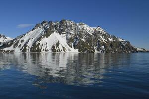 King Edward Cove Landscape, Former Grytviken whaling station, South Georgia, South Georgia and the Sandwich Islands, Antarctica photo