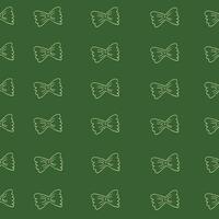Pasta seamless hand drawn pattern on green background vector