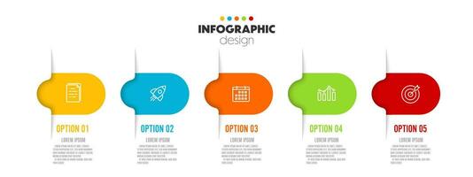 vector cronograma para infografia modelo diagramas, gráficos, presentaciones y negocio concepto cartas con 5 5 opciones