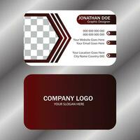 clean professional business card template vector