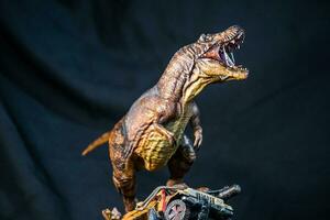 Trex Tyrannosaurus  dinosaur in the dark photo