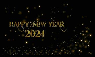 Happy New Year Celebration 2024 .Greeting festive card and banner design vector illustration.