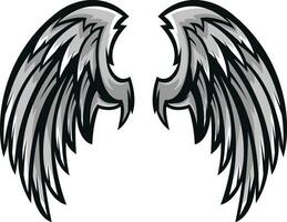 Bird wings illustration Wings Illustration in tattoo style vector set. fly illustration sign collection. pilot symbol.