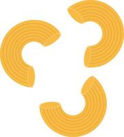 Macaroni vector. Macaroni noodle. Macaroni symbol vector. vector