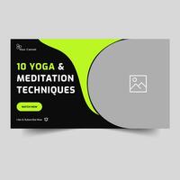 Trendy video channel thumbnail banner design, fitness vector eps video cover banner design, editable vector eps 10 file format