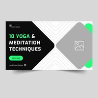 Minimal video tutorial cover banner design, fitness training tips and tricks banner design, fully customizable vector eps 10 file format