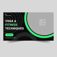 Multipurpose fitness body video cover banner design, fitness training tips tutorial banner design, customizable vector eps 10 file format