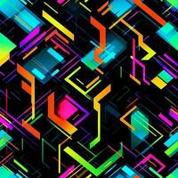 AI generated Abstract neon light futuristic technology background photo