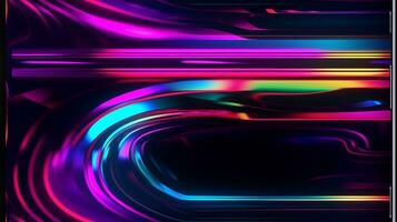 AI generated Abstract neon light futuristic technology background photo