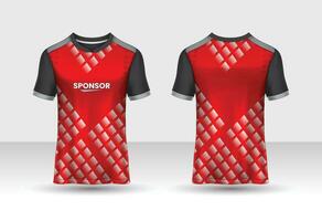 Sports jersey and t-shirt template sports jersey design vector mockup. Sports design for football, racing, gaming jersey. Vector.