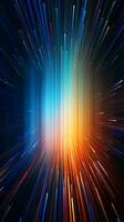 AI generated Abstract neon light futuristic technology background photo