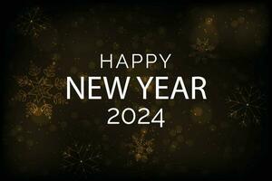 Happy new year 2024 square template with 3D hanging number. Greeting concept for 2024 new year celebration vector