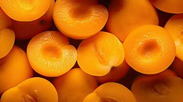 AI generated Fresh peach fruit with light exposure AI Generative photo